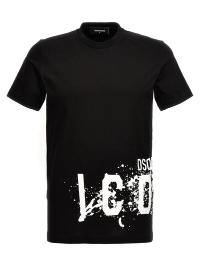 Shop Dsquared2 'icon Splash' T-shirt In Black