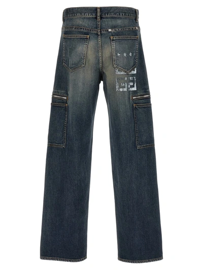 Shop Givenchy Cargo Jeans In Blue