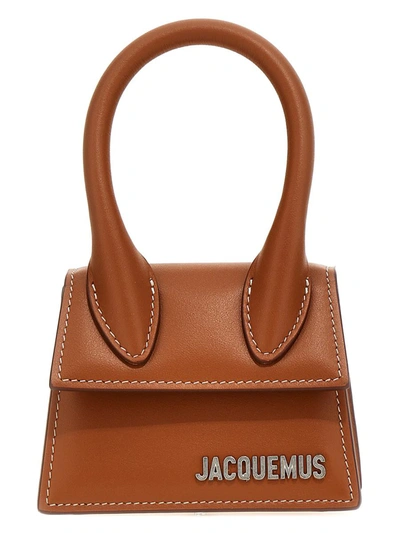Shop Jacquemus 'le Chiquito Homme Mini' Handbag In Brown
