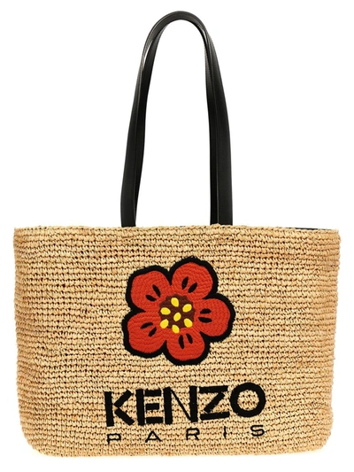 Shop Kenzo 'boke Flower' Shopping Bag In Beige