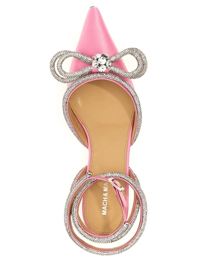 Shop Mach & Mach 'double Bow' Ballet Flats In Pink