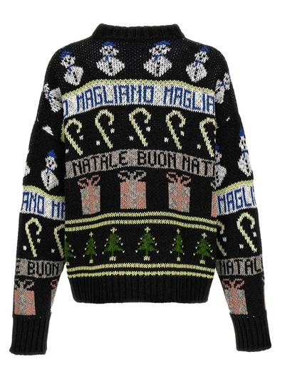 Shop Magliano 'buone Feste' Sweater In Black