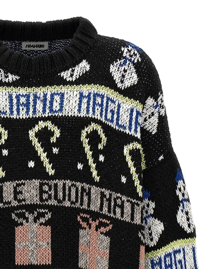 Shop Magliano 'buone Feste' Sweater In Black