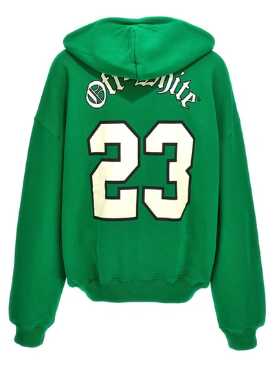 Shop Off-white 'college' Hoodie In Green