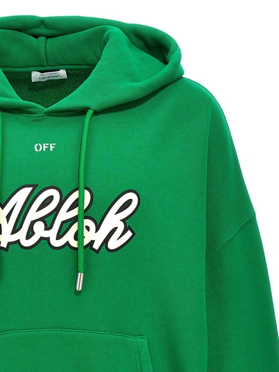 Shop Off-white 'college' Hoodie In Green