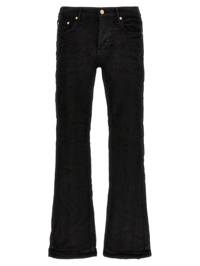 Shop Purple Brand 'flare Pressed Coated' Jeans In Black