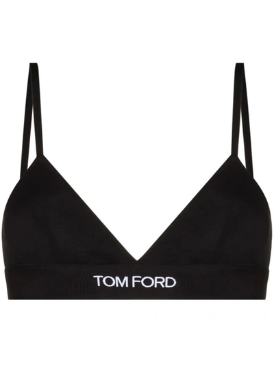 Shop Tom Ford Bra With Logo In Black