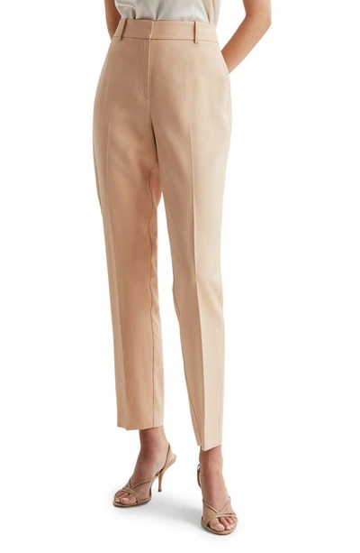 Shop Reiss Ember Tapered Ankle Trousers In Camel
