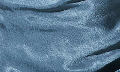 Shop Astr Martina Satin One-shoulder Dress In Slate Blue