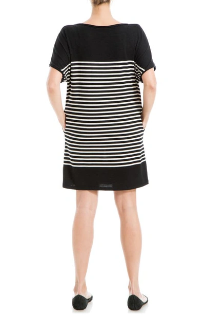 Shop Max Studio Stripe Minidress In Black