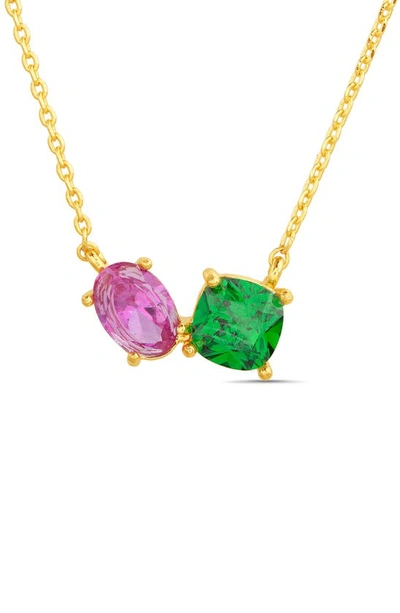 Shop Paige Harper Mixed Cubic Zirconia Necklace In Multicolored