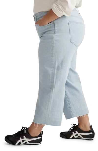 Madewell The Plus Perfect Vintage Wide Leg Raw Hem Crop Jeans In Ward Wash