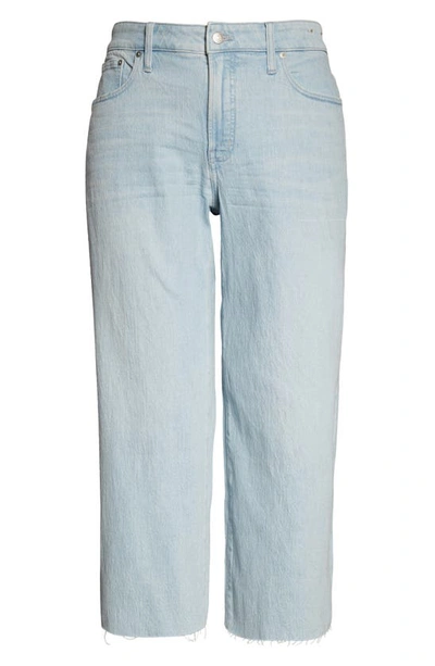 Shop Madewell The Plus Perfect Vintage Wide Leg Raw Hem Crop Jeans In Ward Wash