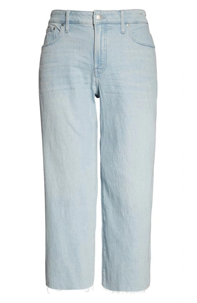 Madewell The Plus Perfect Vintage Wide Leg Raw Hem Crop Jeans In Ward Wash