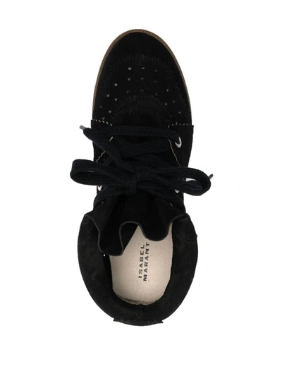 Shop Isabel Marant Wedge-heel Lace-up Sneakers In Black