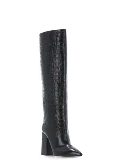 Paris Texas Anja Boot 70 High Heels Boots In Black Leather In Black