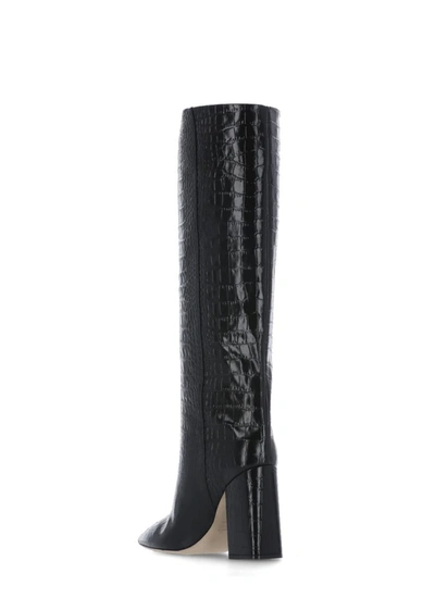 Paris Texas Anja Boot 70 High Heels Boots In Black Leather In Black
