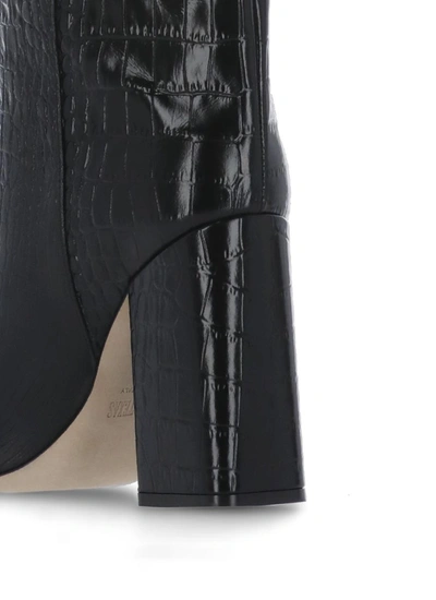 Paris Texas Anja Boot 70 High Heels Boots In Black Leather In Black