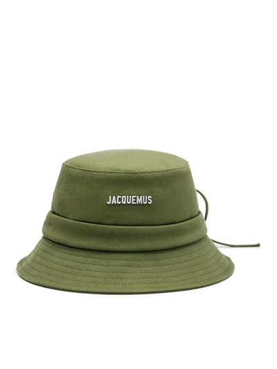 Jacquemus Le Bob Gadjo Cotton Hat In Green
