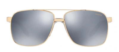 Shop Versace Ve 2174 1002z3 Navigator Polarized Sunglasses In Silver