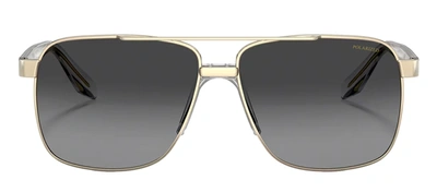 Shop Versace Ve2174 1252t3 Navigator Polarized Sunglasses In Grey
