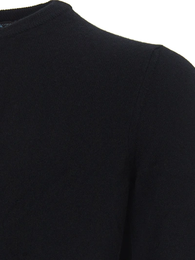 Shop Colombo Elegant Black Round Neck Cashmere Men's Sweater