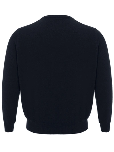 Shop Colombo Blue Navy Round Neck Cashmere Men's Sweater