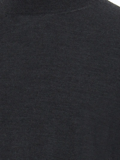 Shop Colombo Elegant Dark Grey Cashmere Silk Men's Sweater