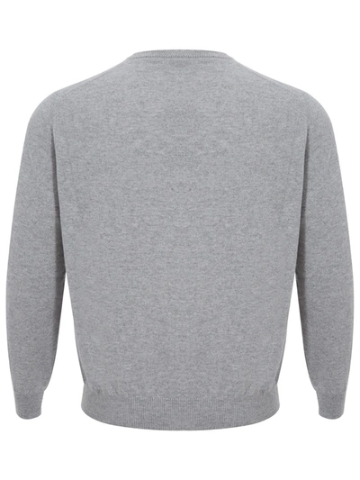 Shop Colombo Grey Round Neck Cashmere Men's Sweater
