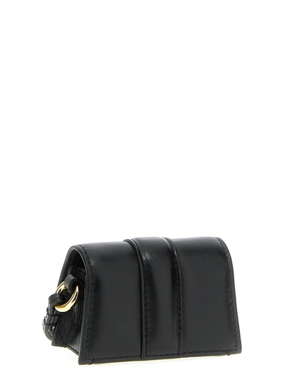 Jacquemus Black Le Porte Bambino Leather Airpod Case In Black