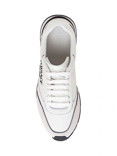 Shop Versace Sneaker Milano Runner In White