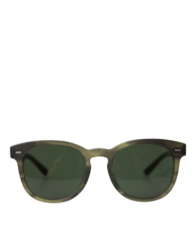 Shop Dolce & Gabbana Green Acetate Havana Frame Lens Shades Dg4245f Sunglasses