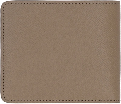 Shop Ami Alexandre Mattiussi Ami Paris Leather Wallet In Taupe