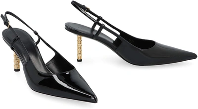 Shop Givenchy G Cube Patent Leather Slingback Pumps In Black