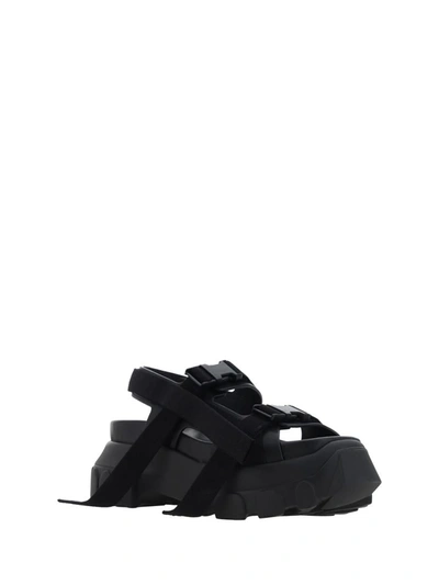 Shop Rick Owens Sandals In Black/black