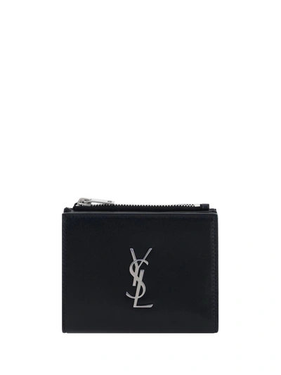 Shop Saint Laurent Wallets In Nero