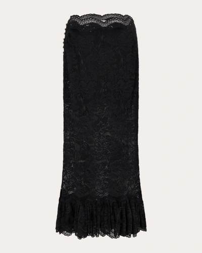 Shop Rabanne Women's Lace Skirt In Black