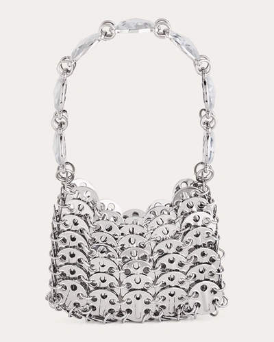Shop Rabanne Women's 1969 Crystal Nano Handbag In Silver