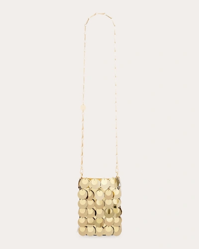 Shop Rabanne Women's Mini Sparkle Crossbody Bag In Gold/light Gold