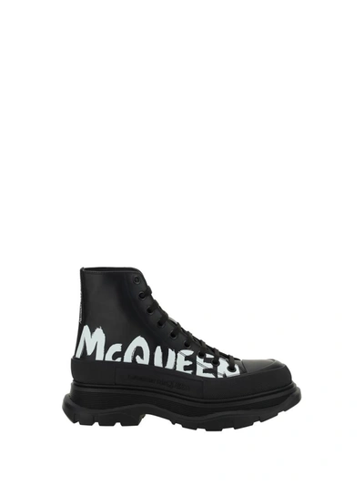 Shop Alexander Mcqueen Boots In Black/white