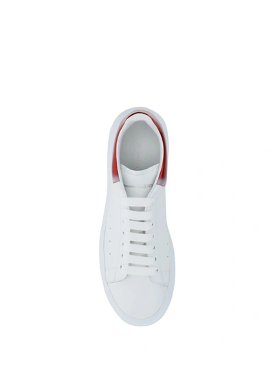 Shop Alexander Mcqueen Sneakers In White/ruby Red/silver