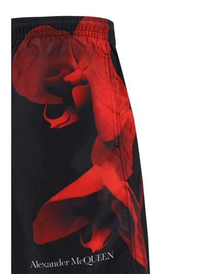 Shop Alexander Mcqueen Swimwear In Black/red