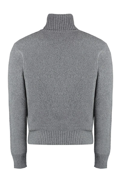 Shop Ami Alexandre Mattiussi Ami Paris Wool And Cashmere Sweater In Grey
