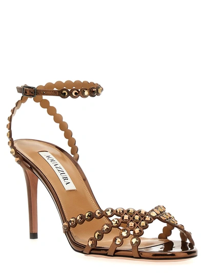 Shop Aquazzura 'tequila' Sandals In Brown