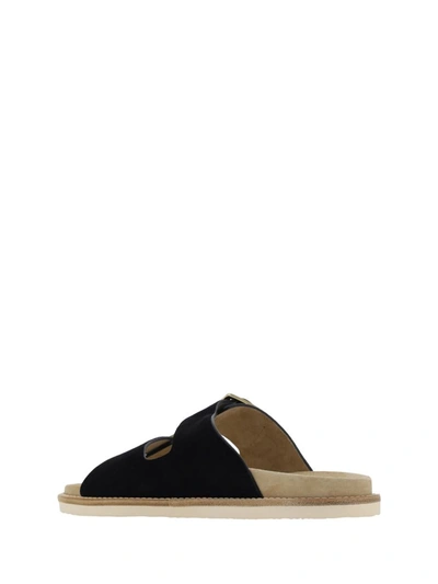 Shop Brunello Cucinelli Sandals In Nero+camel