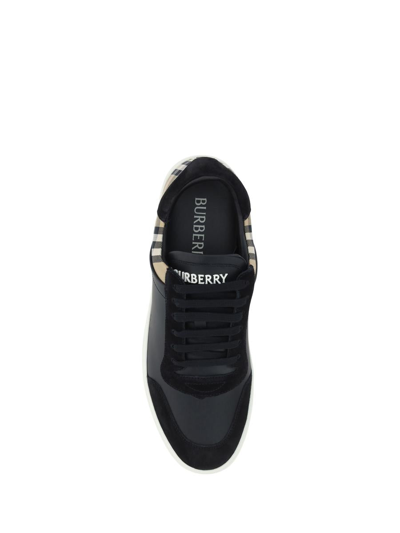 Shop Burberry Sneakers In Black/arbeige Ip Chk