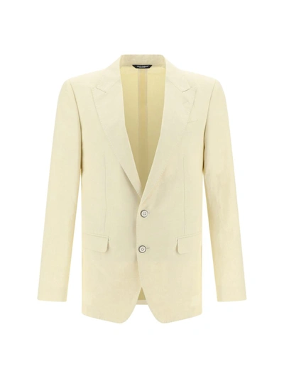 Shop Dolce & Gabbana Blazers E Vests In Panna