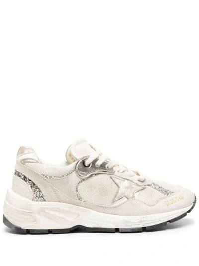 Shop Golden Goose Running Dad Sneakers Shoes In White