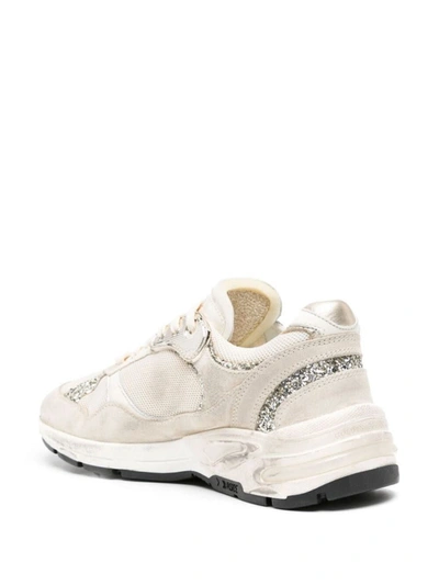 Shop Golden Goose Running Dad Sneakers Shoes In White