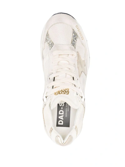 Shop Golden Goose Running Dad Sneakers Shoes In White